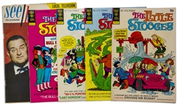 Lot of 58 Comic Books From Moe Howard's Collection -- Includes 7 The Little Stooges Comics, Three Stooges #1 from 1949 & 3-D Comic -- Condition Ranges From Very Good to Near Fine